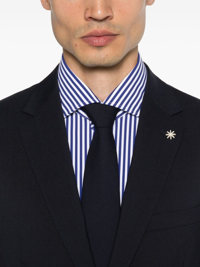 Manuel Ritz Tailored Virgin Wool Notch Lapels Suit
