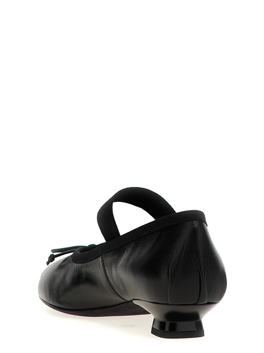 Miu Miu Logo Bow Ballet Flats