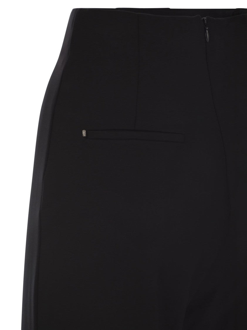 Sportmax Olea - High-Waisted Trousers In Scuba Jersey