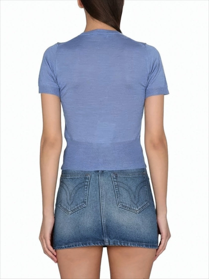 Vivienne Westwood Fitted Short-Sleeve Knit Sweater With Ribbed Hem