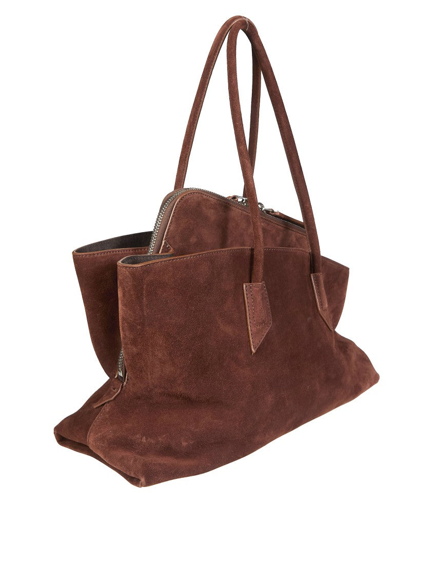 The Attico Brown La Passeggiata Suede Handbag