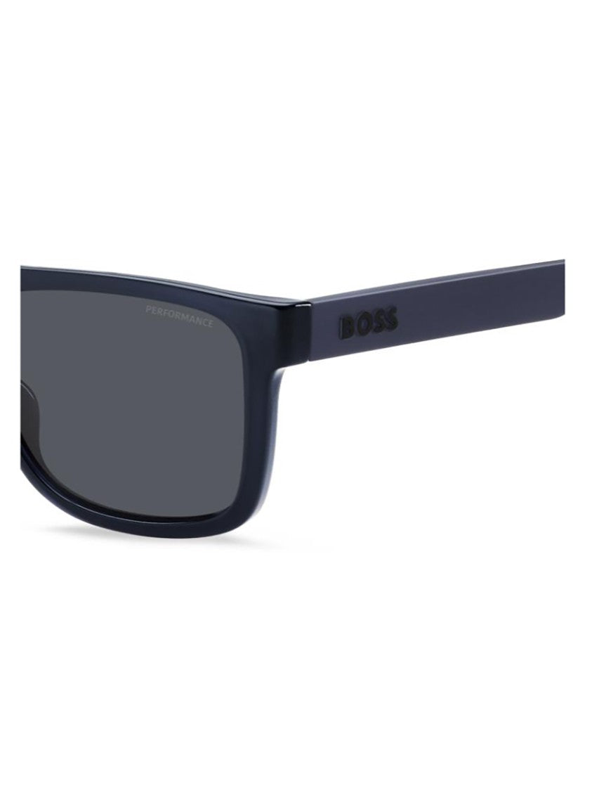 Hugo Boss Square Frame Sunglasses With Bold Blue Finish
