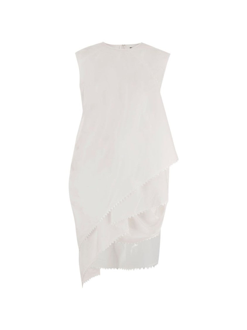 Jacquemus White Minimalist Sleeveless A-Line Dress