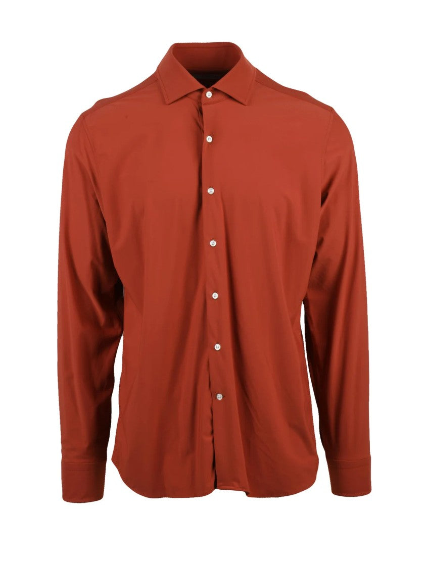 Ghirardelli Next Brown Polyamide-Blend Stretch Shirt
