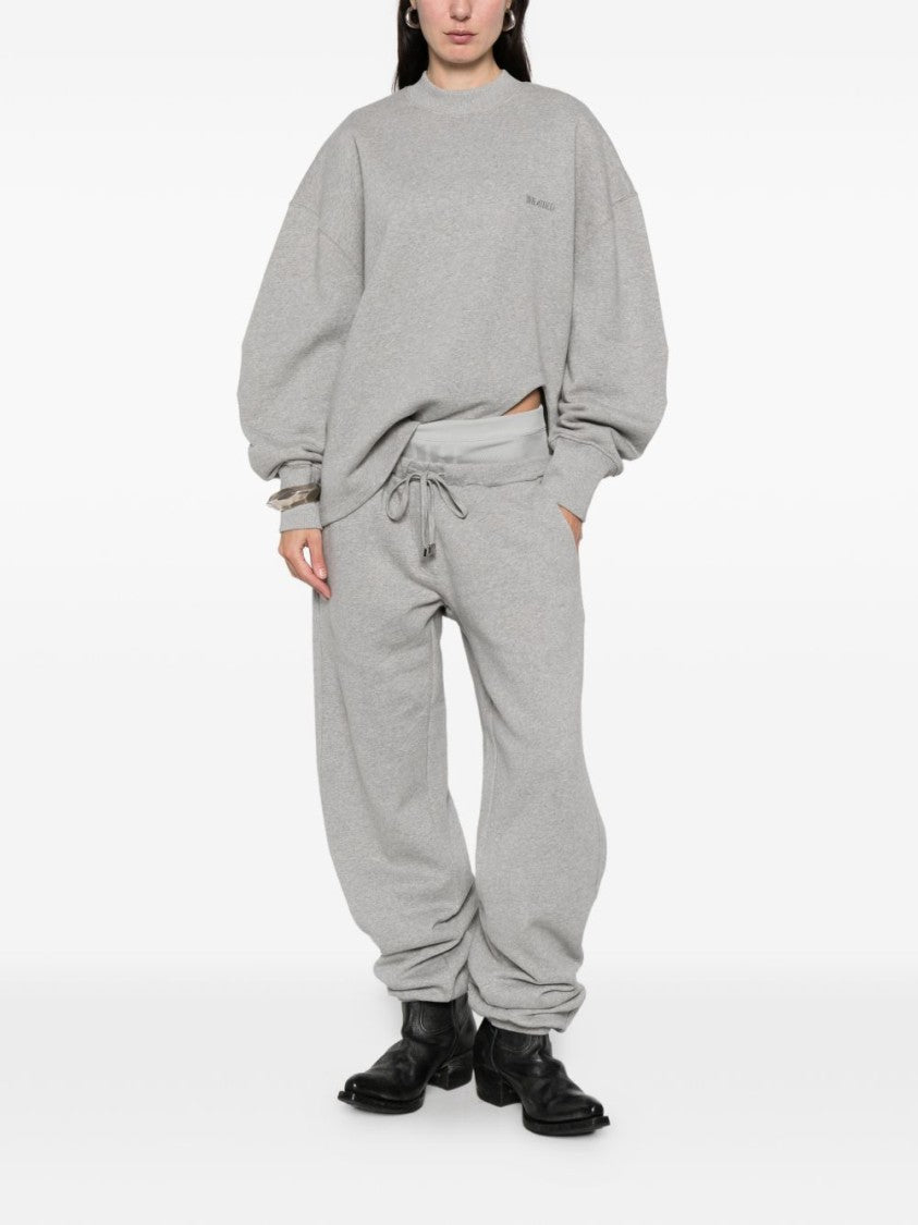 The Attico Oversized Knit Sweater With Curved Hem