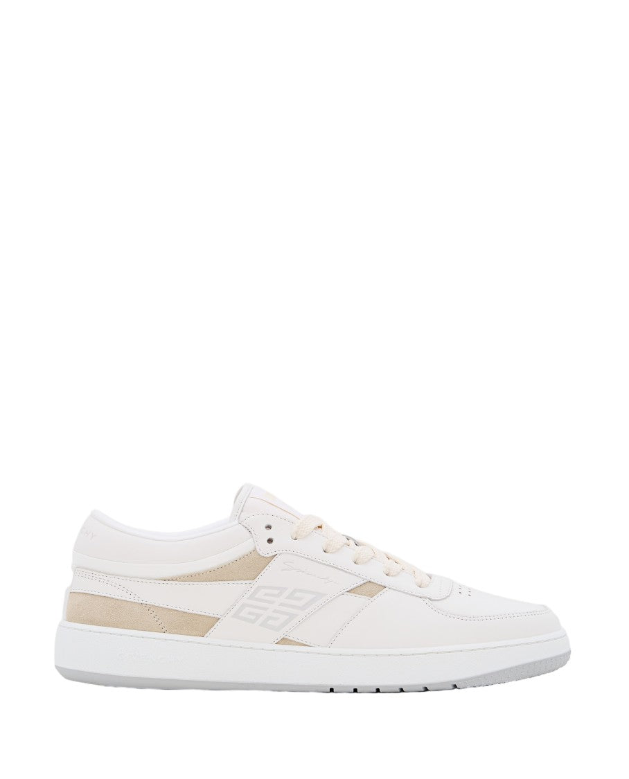 Givenchy Lace-Up Low Top Sneakers With Geometric Logo And Suede Accents