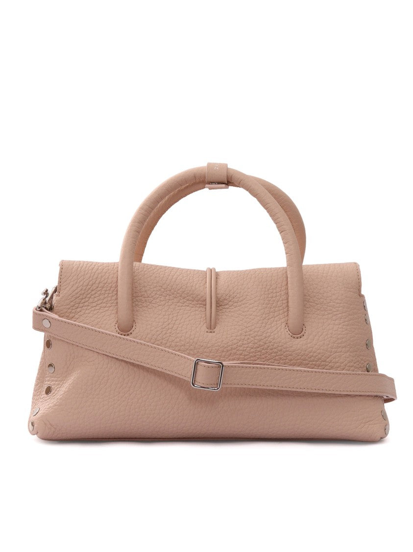 Zanellato Srl Pink Callas Centauro Textured Leather Shoulder Bag