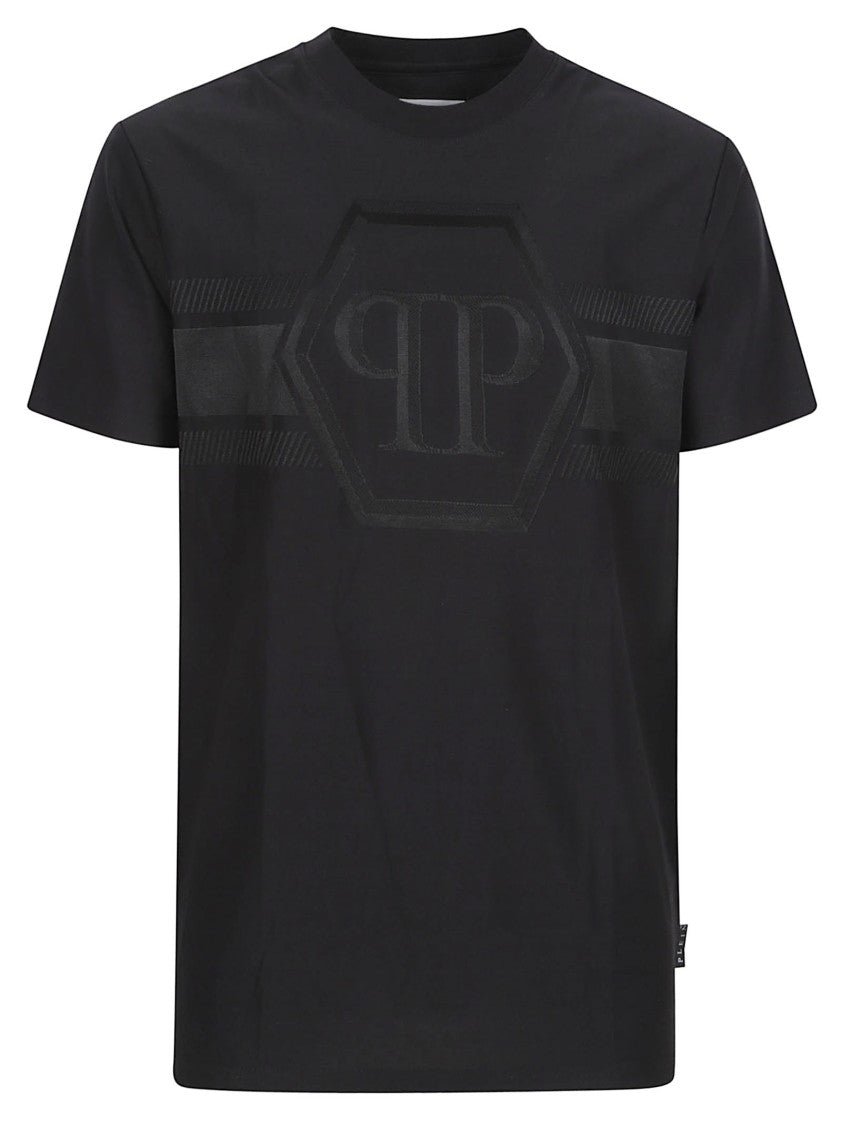 Philipp Plein Short-Sleeve T-Shirt With Tonal Logo Design