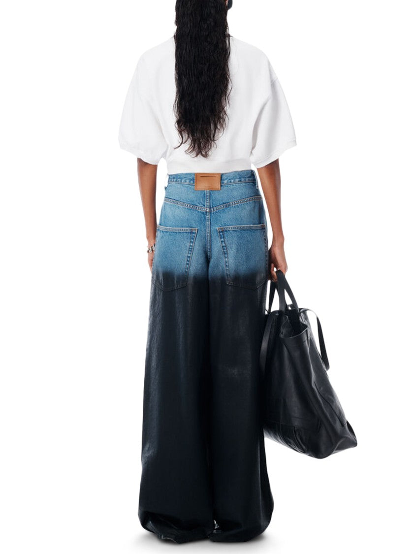 Alexander Wang Relaxed Cropped Cinched Polo Shirt