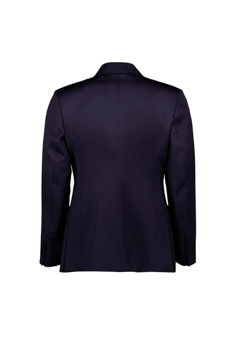 Dior Blue Wool-Blend Notch-Lapel Blazer