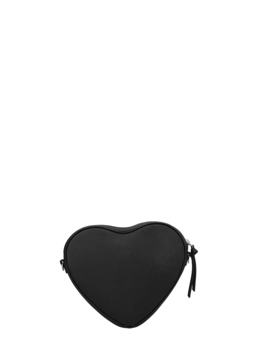 Vivienne Westwood Black Heart-Shaped Polyurethane-Blend Crossbody Bag