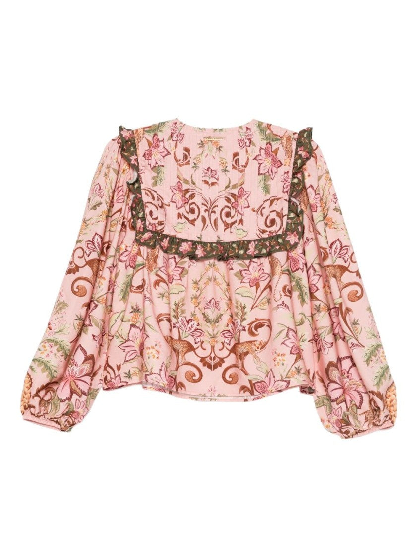 Barbour Loose-Fitting Blouse With Floral Patterns