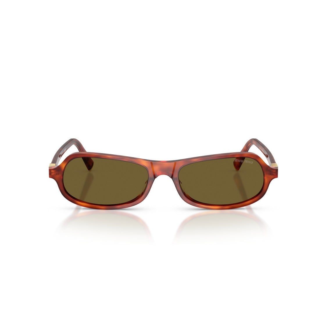 Miu Miu 0Mu B10su Rectangular Tortoiseshell Sunglasses
