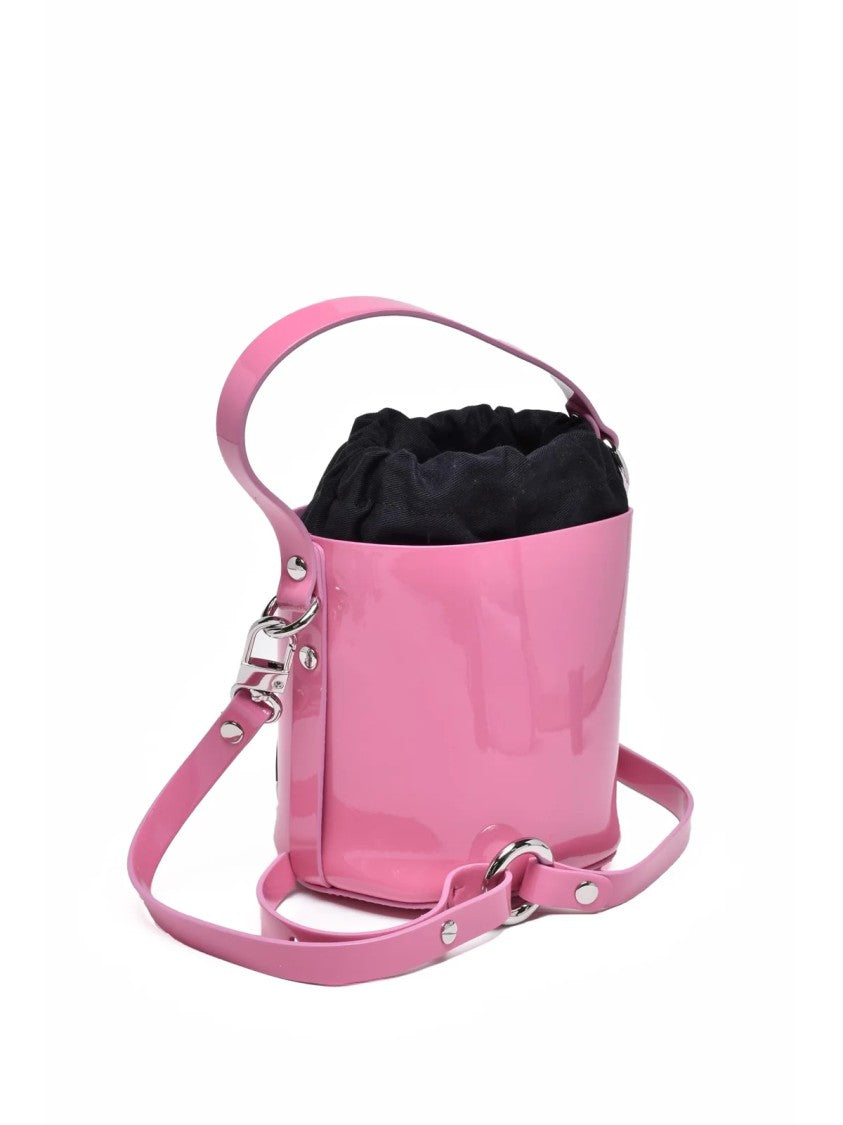 Vivienne Westwood Pink Leather Drawstring Shoulder Bag