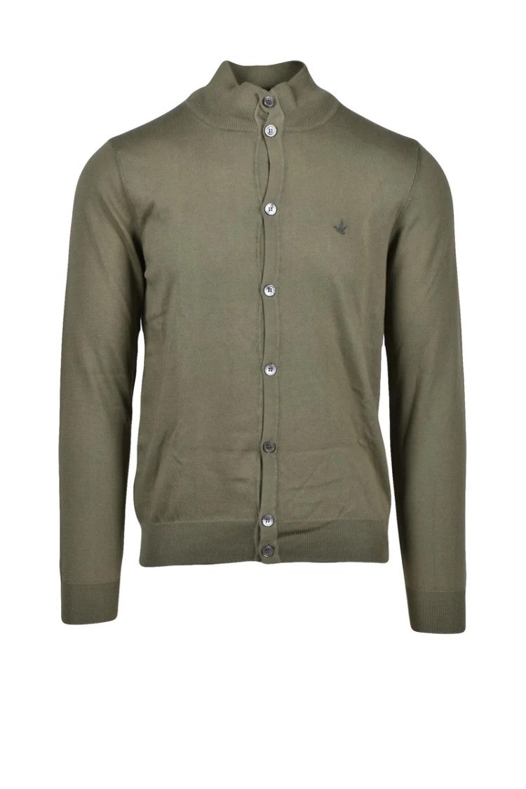 Brooksfield Forest Green High Neck Cardigan