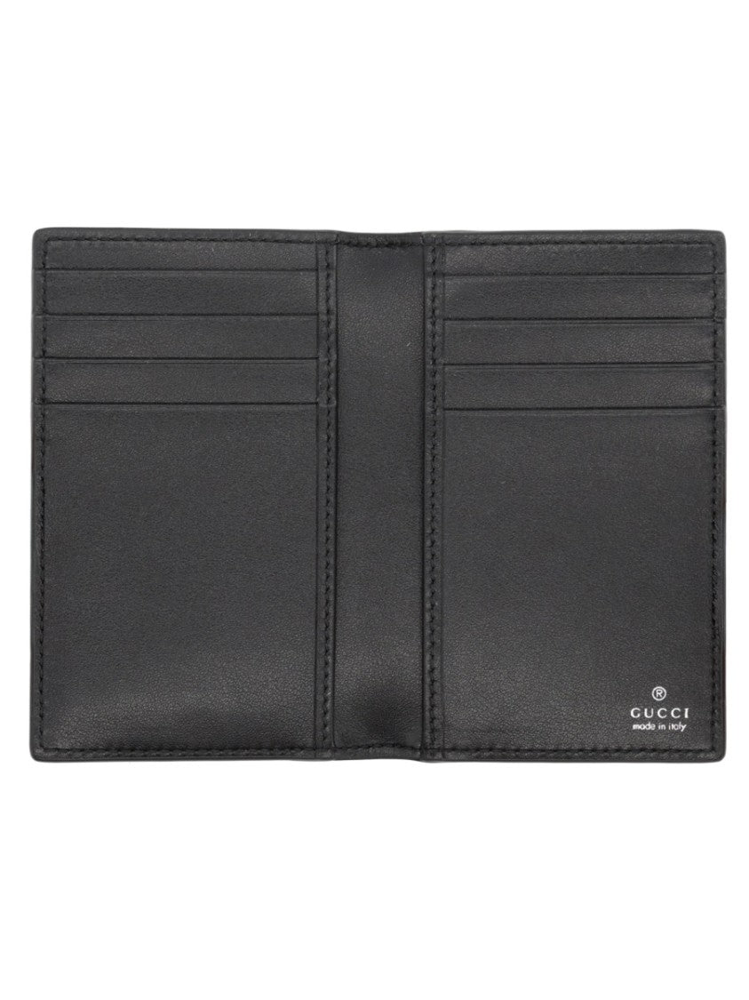 Gucci Silver-Tone Horsebit Calfskin Card Holder