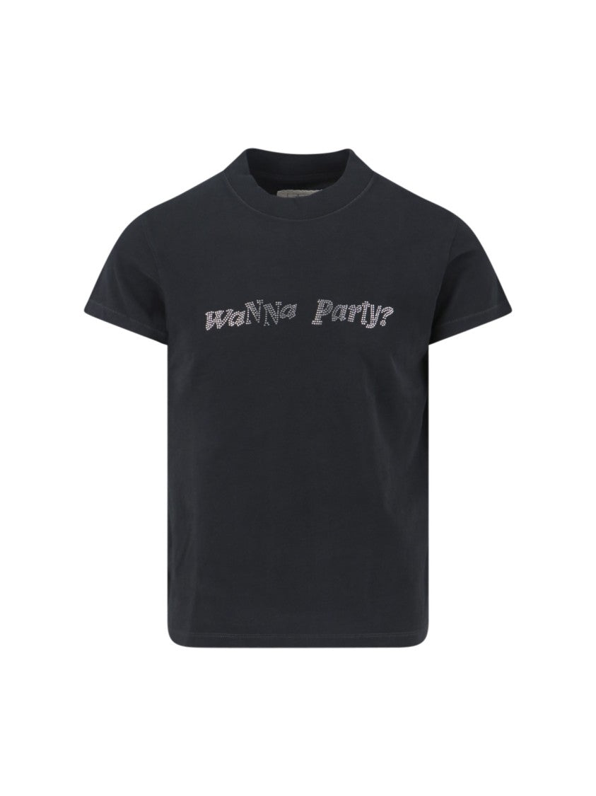 Erl 'Wanna Party?' T-Shirt – Black