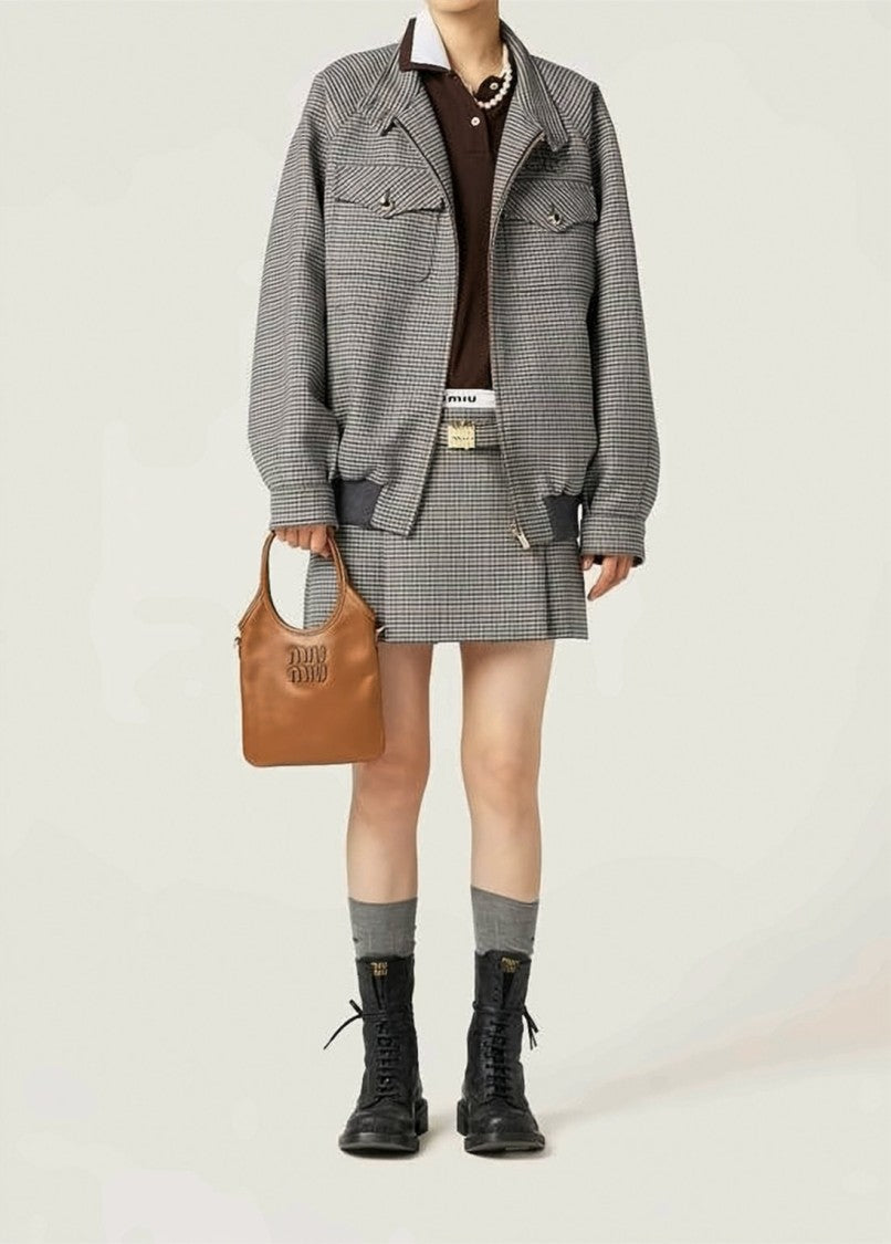 Miu Miu Smooth Calf Leather Shoulder Bag