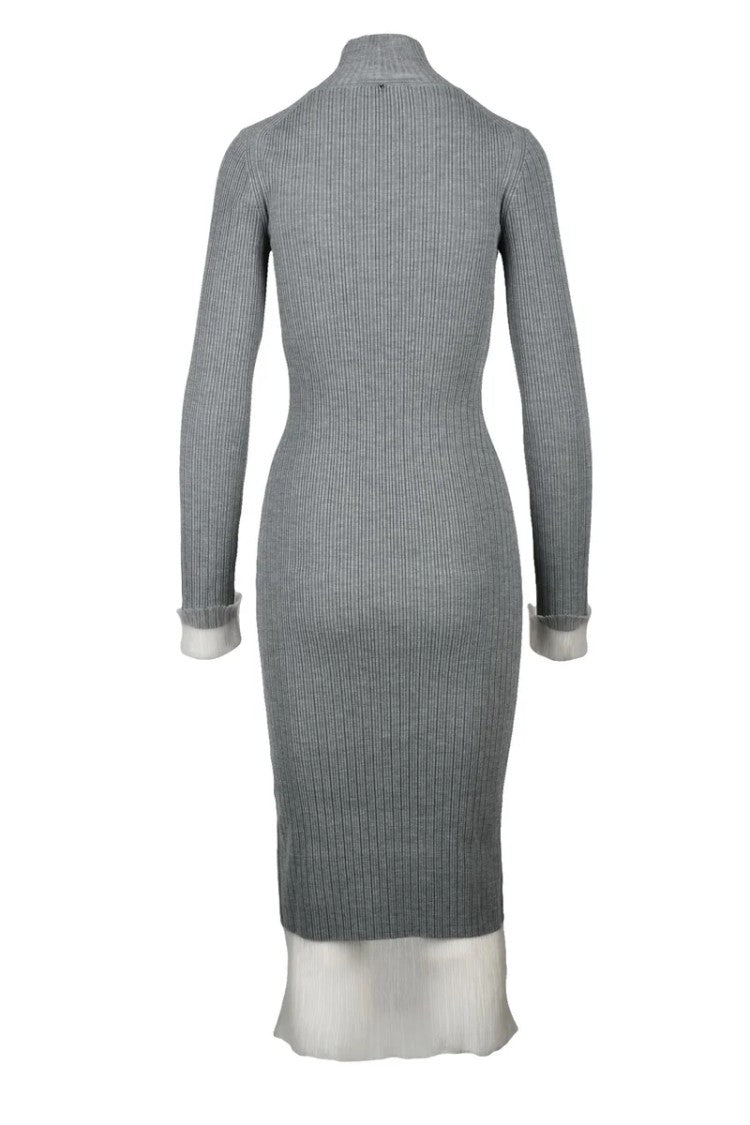 Sportmax Long Knit Dress - Grey