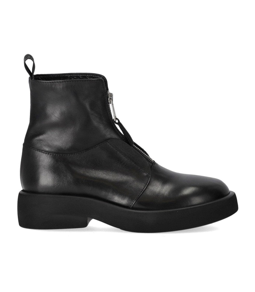 Elena Iachi Black Zipped Ankle Boot