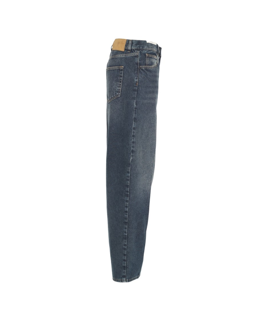 Pt Torino Straight-Leg Blue Jeans With Mid-Rise Waist And Five-Pocket Design