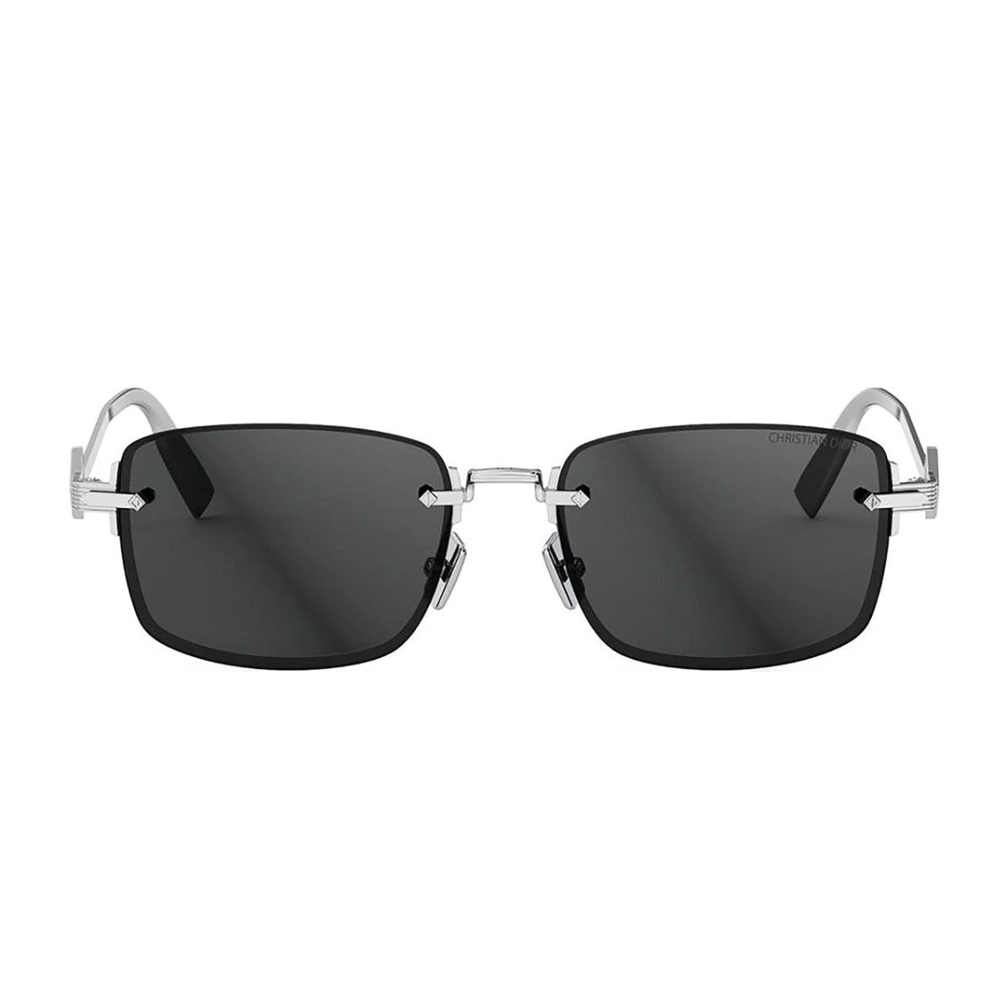 Dior Silver Cd Diamond S11u Rectangular Sunglasses
