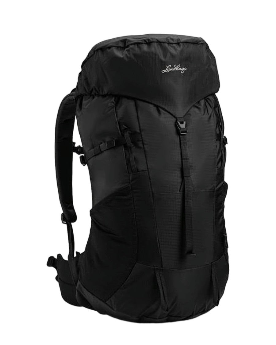 Lundhags Streamlined Black Backpack With Multi-Compartment Design