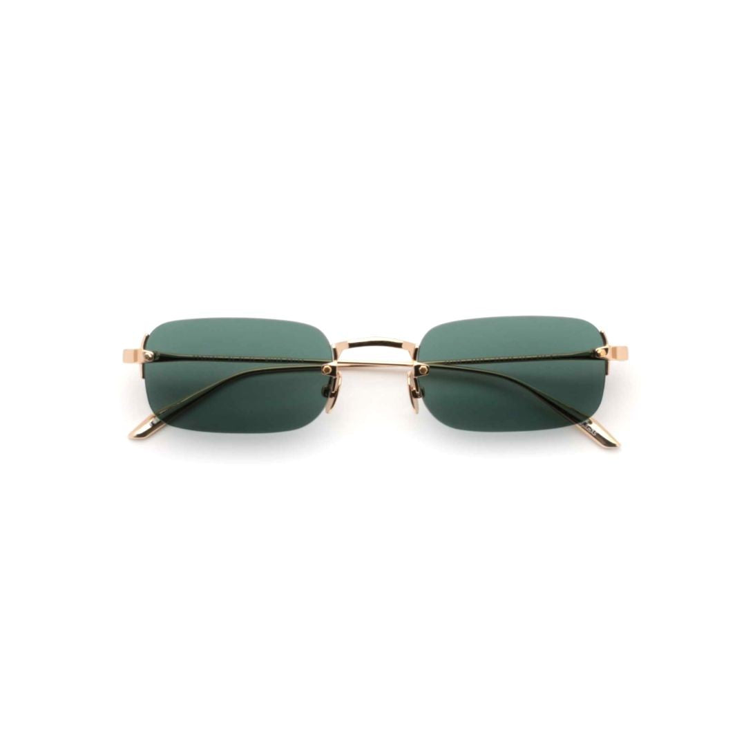 Gast Astro Rectangular Lens Sunglasses With Polished Gold Frame