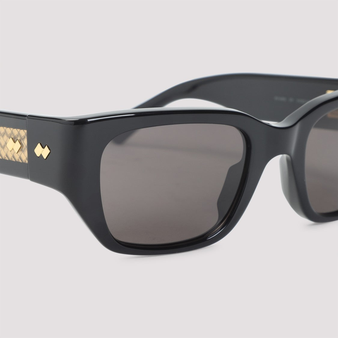 Bottega Veneta Bold Square Frame Acetate Sunglasses With Woven Temples