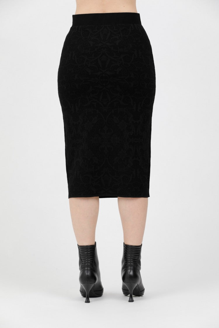 Max Mara Fitted Black Midi Skirt
