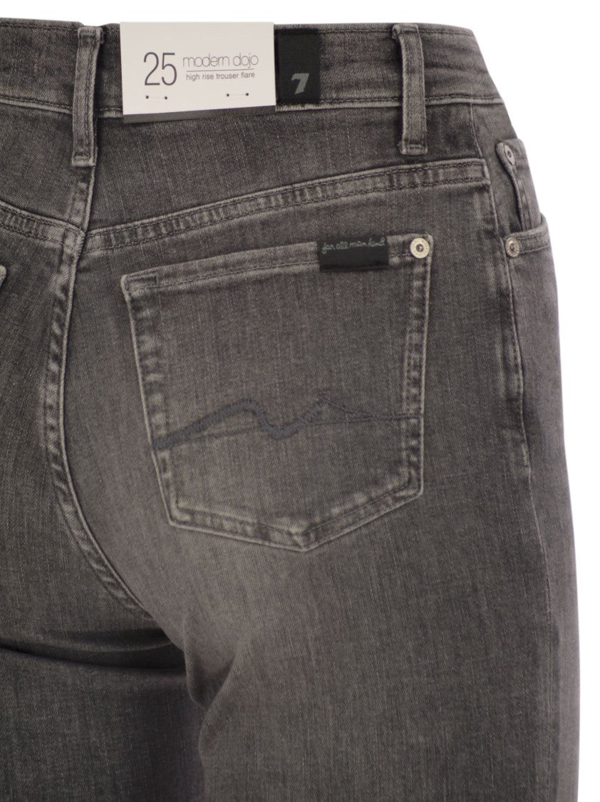 7 For All Mankind High-Waist Flared Jeans With Classic Five-Pocket Design