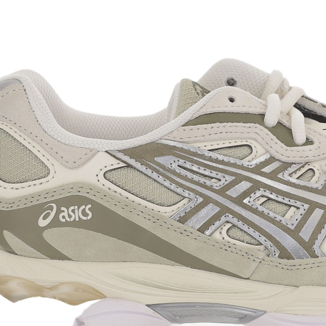 Asics Khaki Gel-Nyc Leather Mesh Sneakers