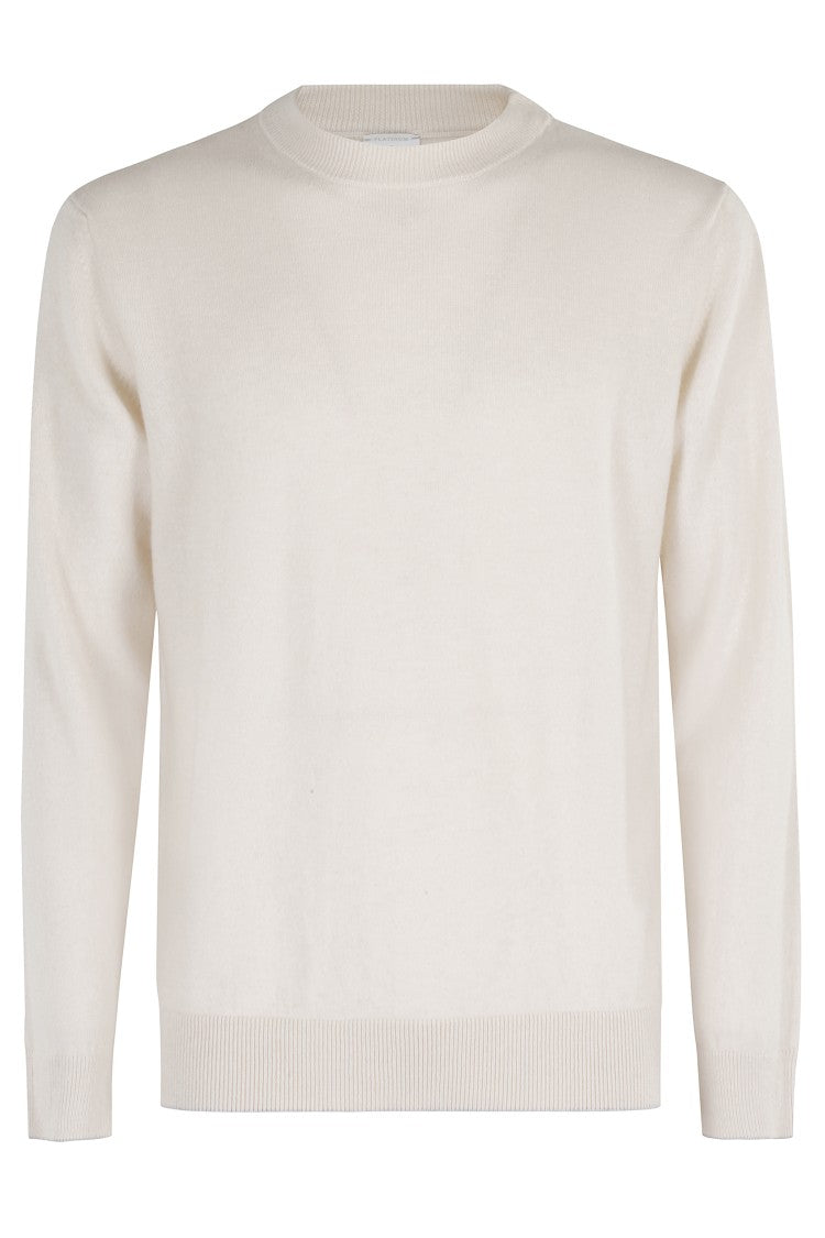 Eleventy Regular Fit Beige Cashmere Crewneck Sweater