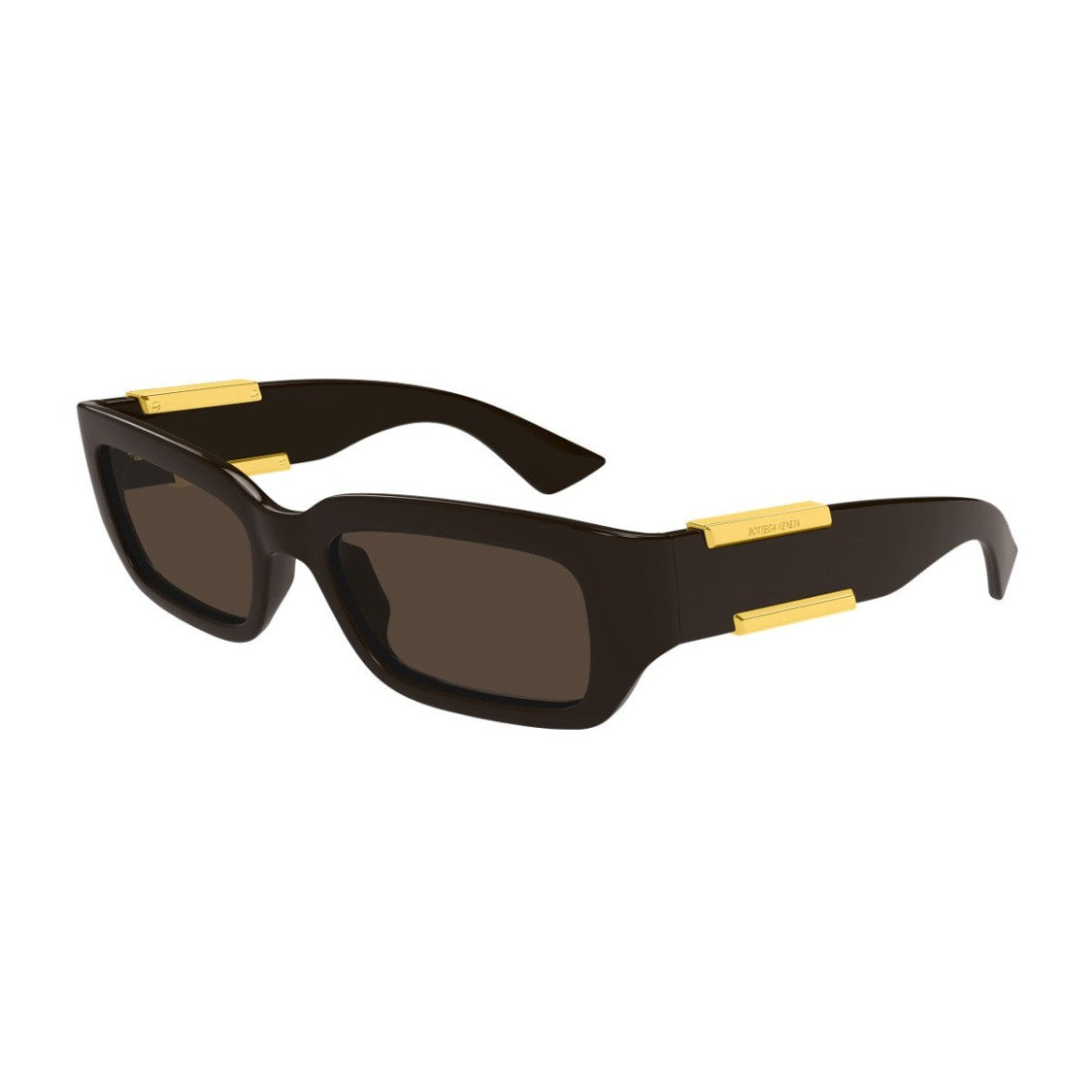 Bottega Veneta Brown Bv1406s Ribbon Bio-Injected Rectangular Sunglasses