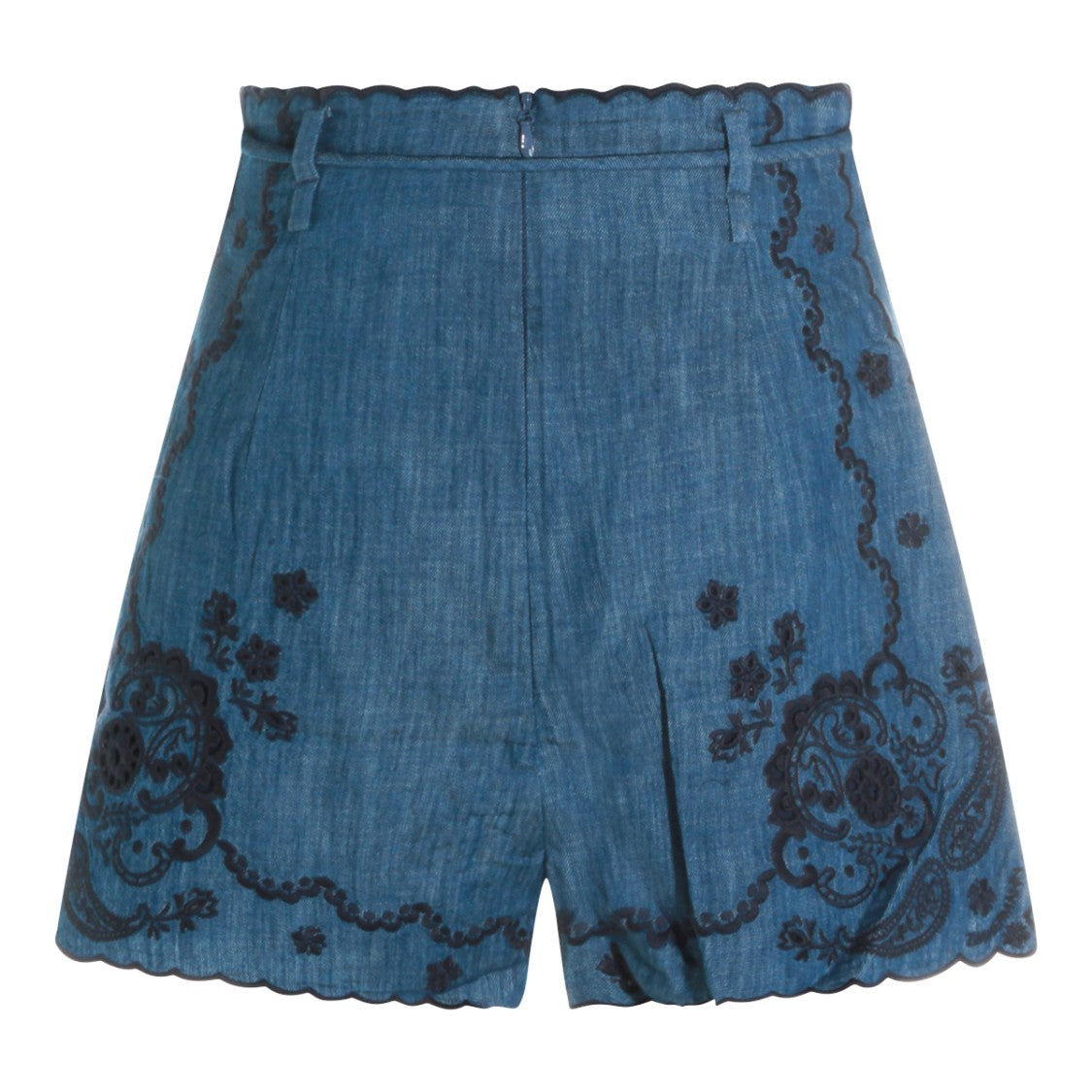 Zimmermann Blue Cotton Macrame Shorts