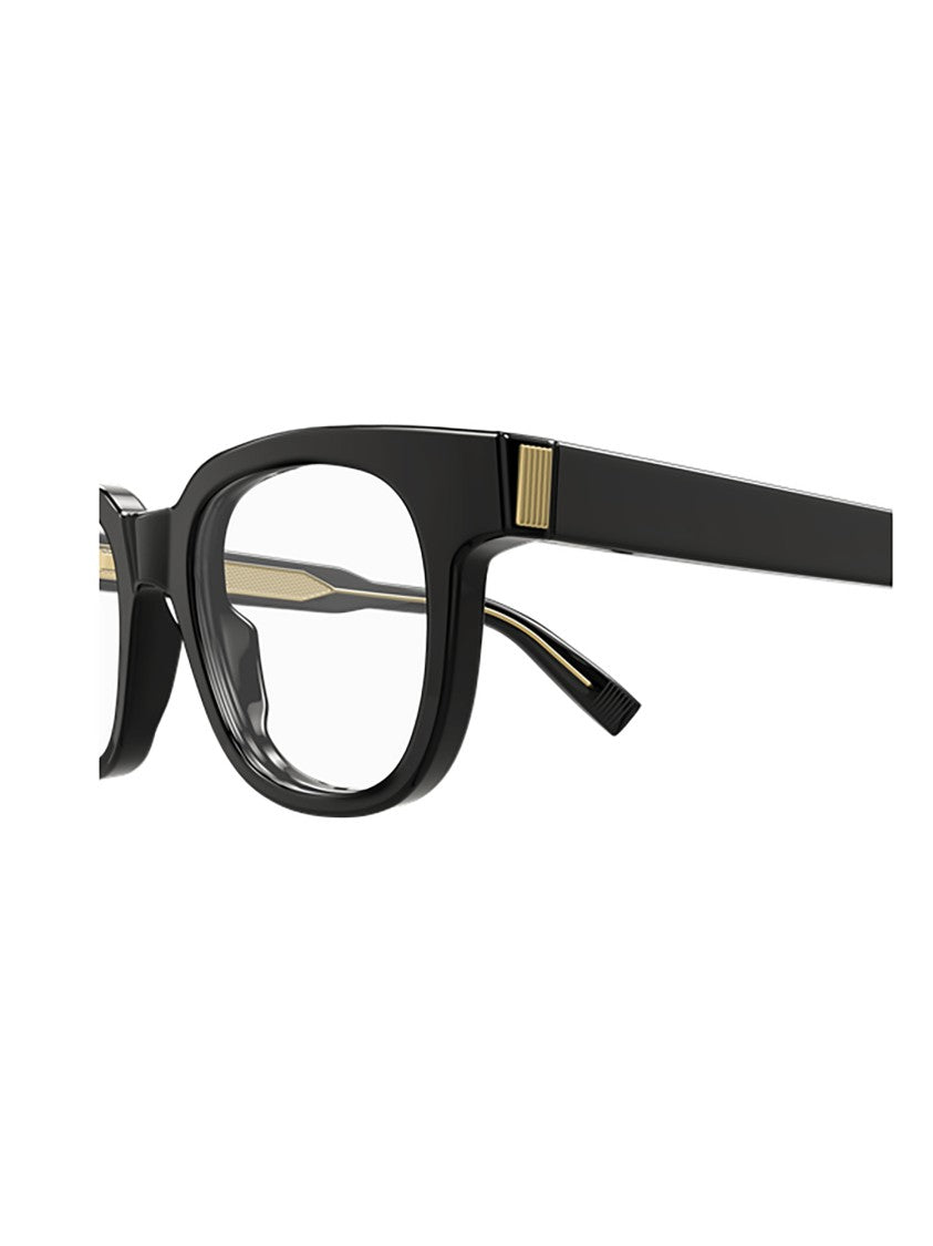 Dunhill Black Du0117o Rectangular Gold Frames