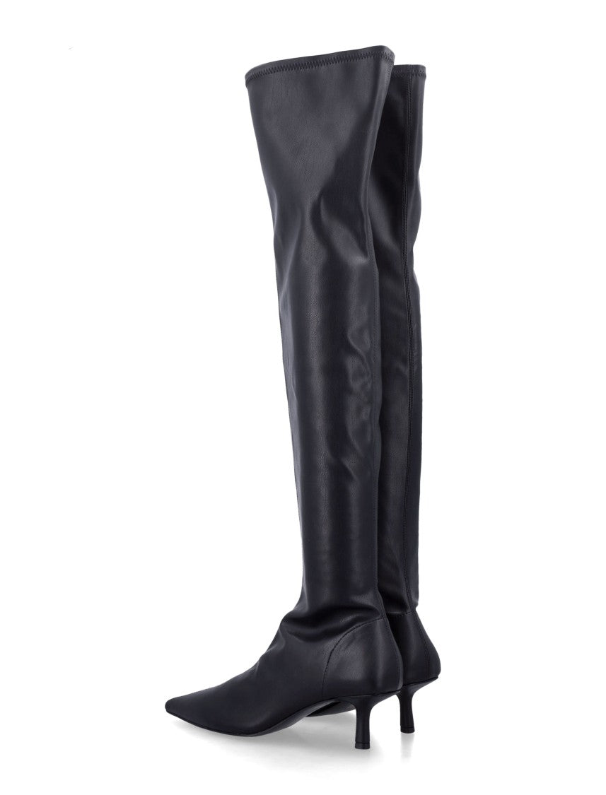 Senso Black Takoda Pointed Kitten-Heel Boots