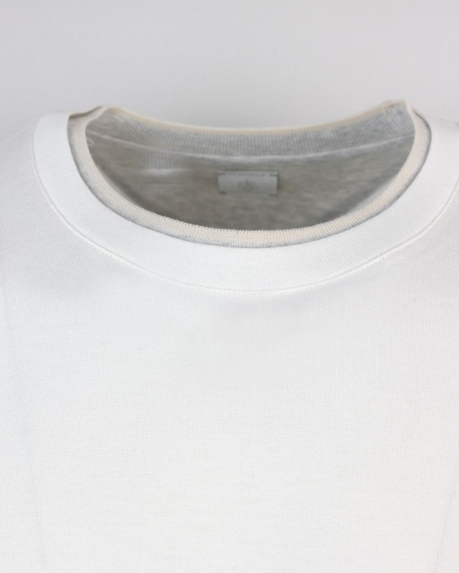 Eleventy White Crewneck T-Shirt
