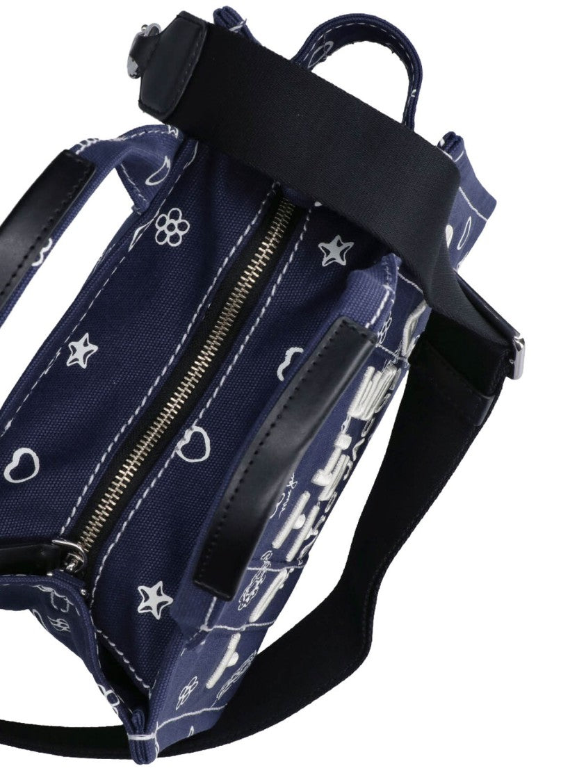 Marc Jacobs Blue The Tote Bag Small Cotton Tote Bag