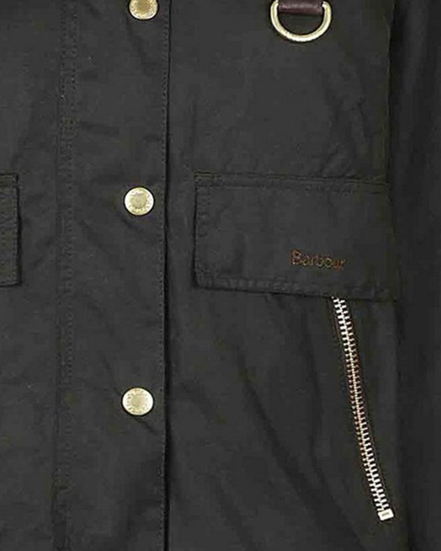 Barbour Waxed Cotton Jacket With Velvet Collar