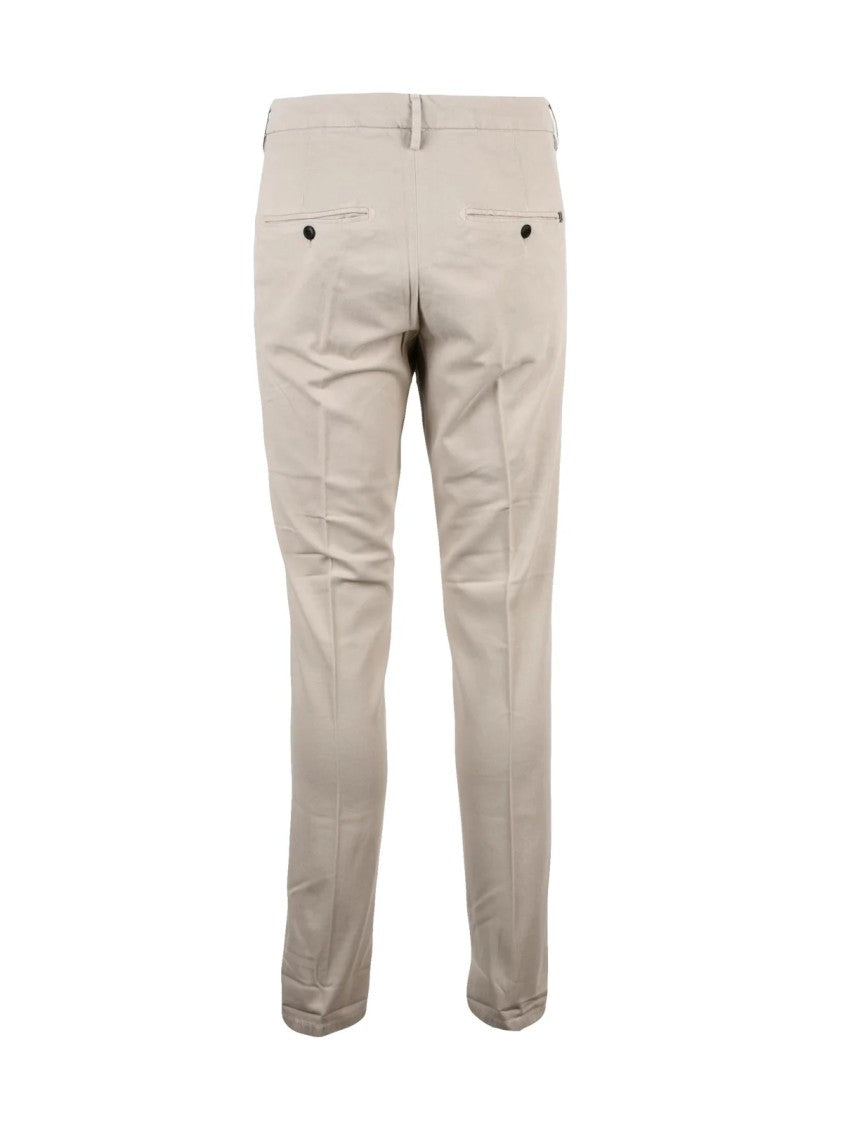 Dondup Beige Gaubert Modal-Cotton Blend Trousers