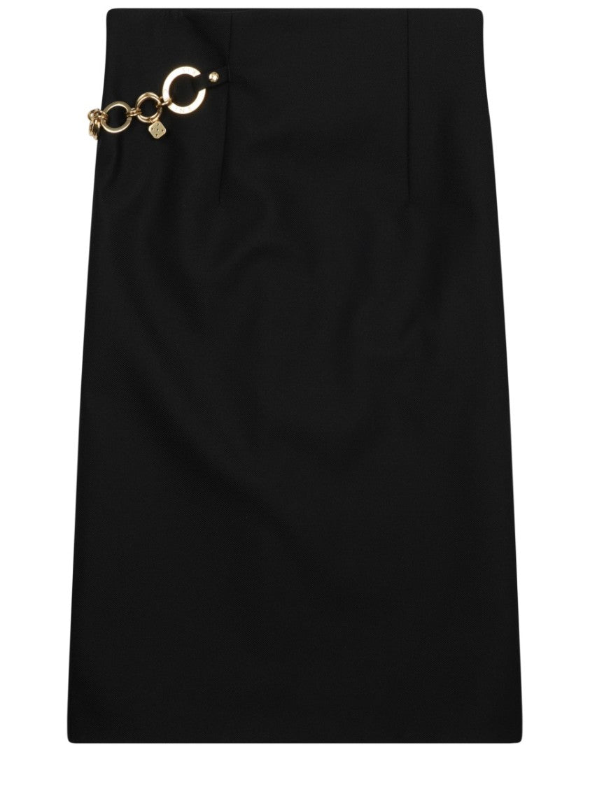 Celine Wrap Skirt With Distinctive Gold Chain Detail