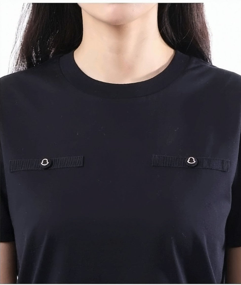 Moncler Short-Sleeved Crew Neck T-Shirt With Flap Details