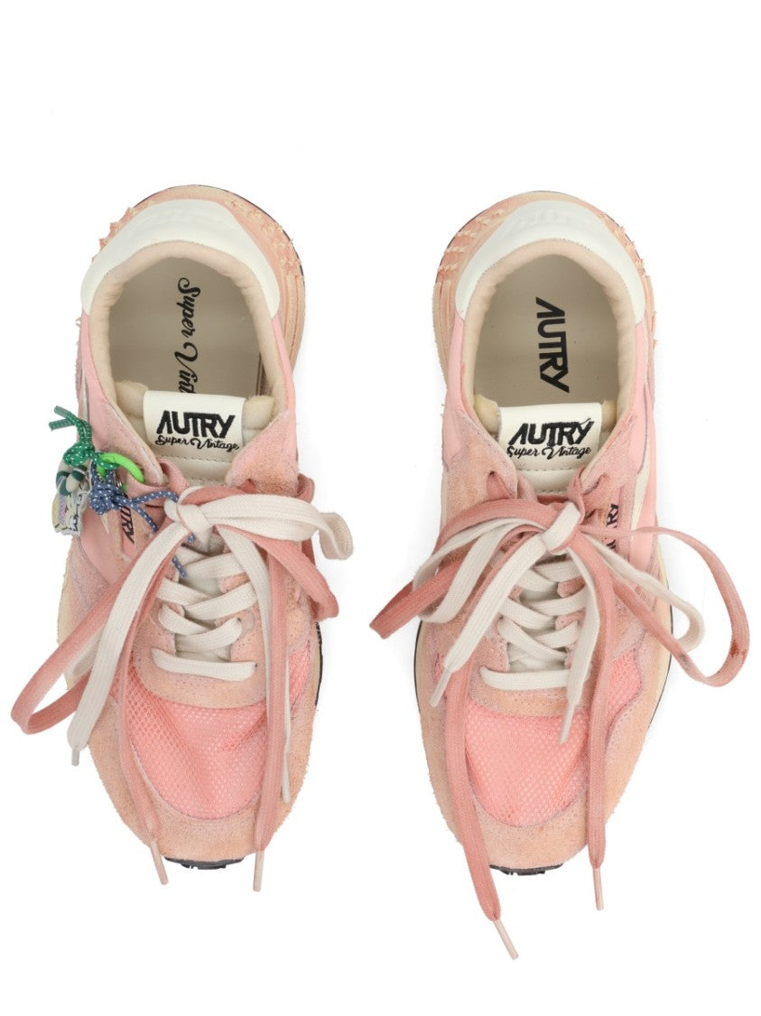 Autry Pink Reelwind Super Vintage Sneakers