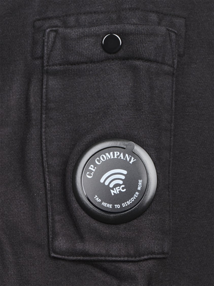 C.P. Company Diagonal Fleece Crewneck Sweatshirt With Lens Detail