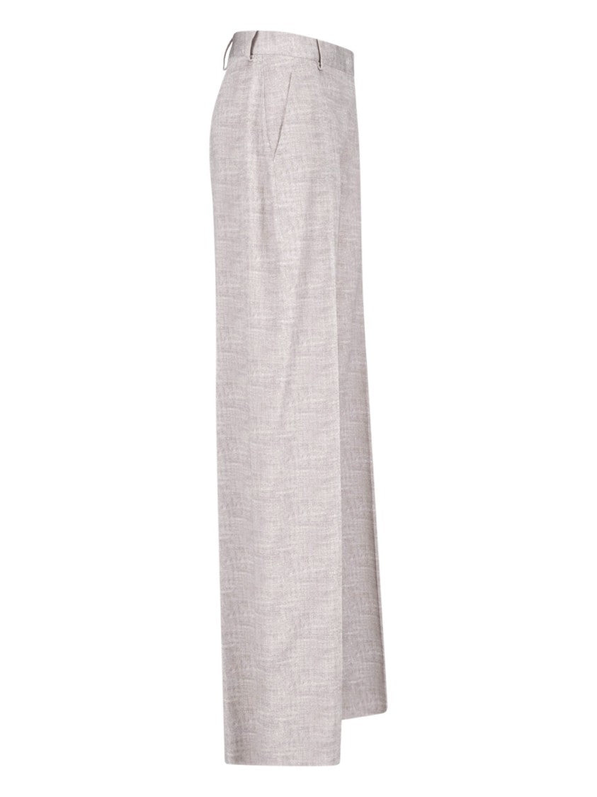 Ermanno Scervino Tailored Straight-Leg Beige Viscose Formal Pants