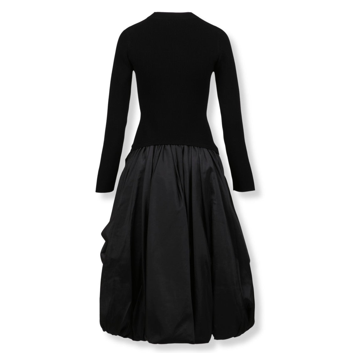 Simkhai Long-Sleeve Mock Neck Midi Dress With Fitted Silhouette