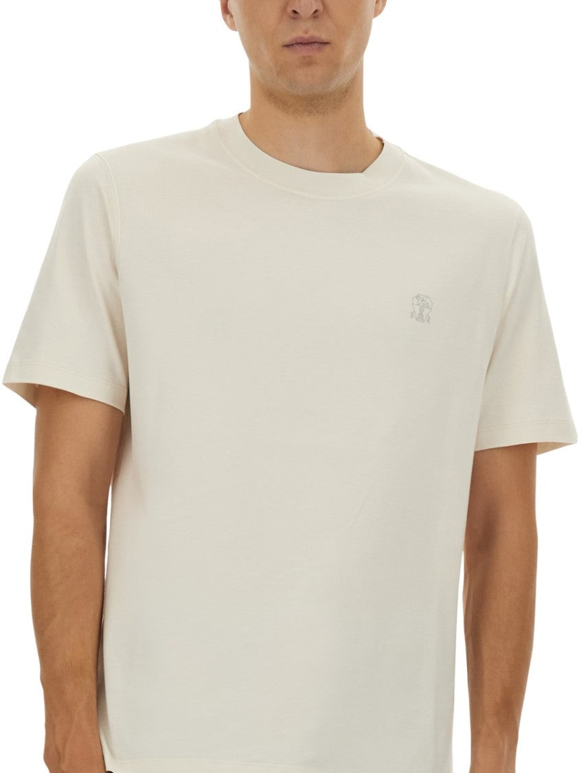 Brunello Cucinelli Relaxed-Fit T-Shirt With Subtle Logo On Chest