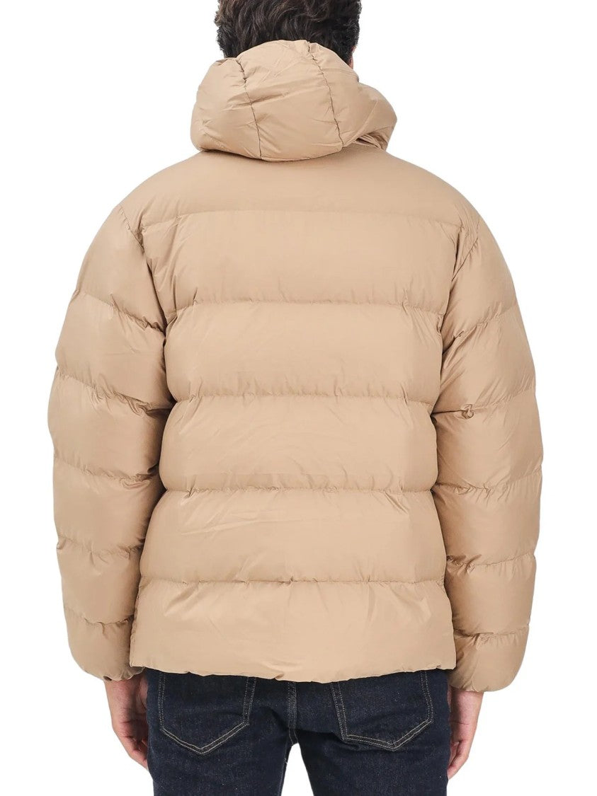 Adidas Beige Hooded Padded Polyester Down Jacket