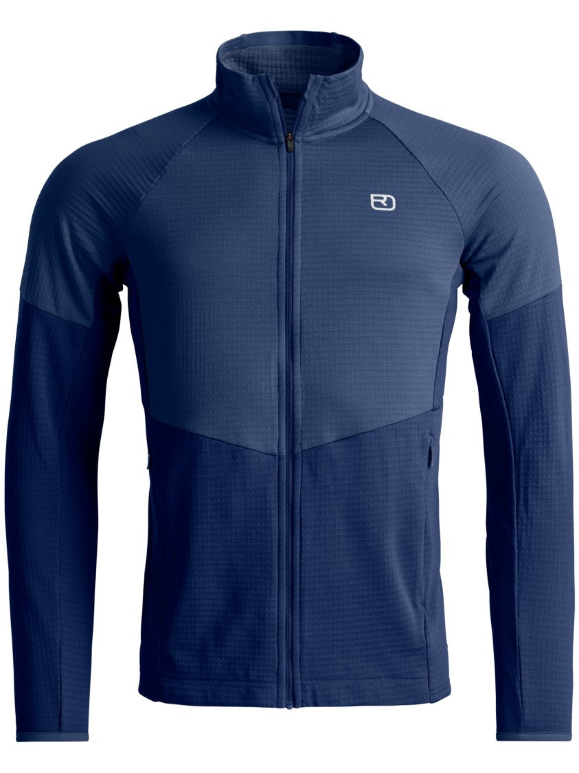 Ortovox Dark Blue Fleece Light Grid Active Jacket